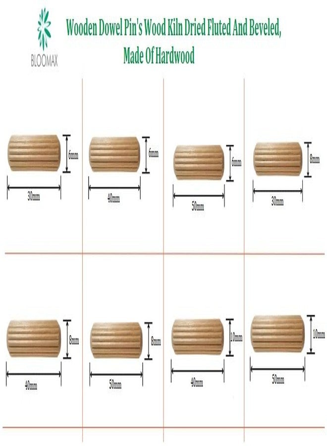 bloomax Hardwood Dowel Pins for Furniture Connectors, 6 mm x 40 mm, Pack of 5000 Pieces - Image 2